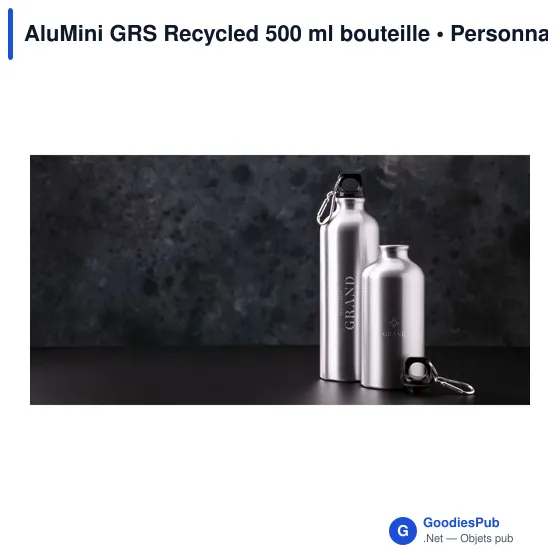 Bouteille en aluminium recyclé personnalisable 500 ml avec logo - Image 3