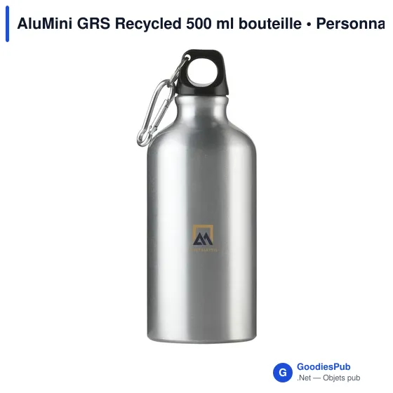 Bouteille en aluminium recyclé personnalisable 500 ml avec logo - Image 4