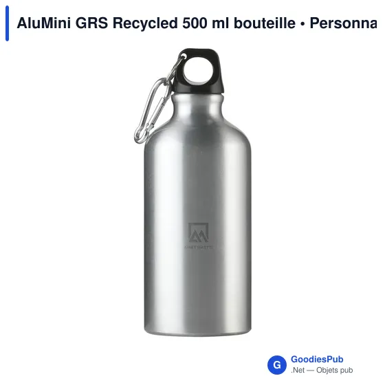 Bouteille en aluminium recyclé personnalisable 500 ml avec logo - Image 5