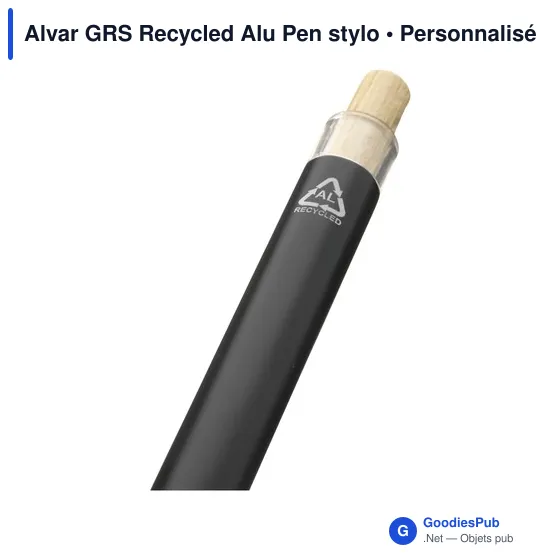 Stylo bille personnalisable en aluminium recyclé avec logo - Alvar GRS - Image 11