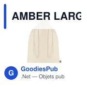 AMBER LARGE Sac cadeau coton biologique L - Miniature 1