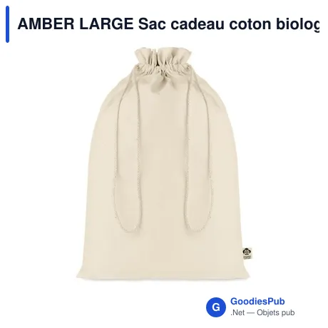 AMBER LARGE Sac cadeau coton biologique L
