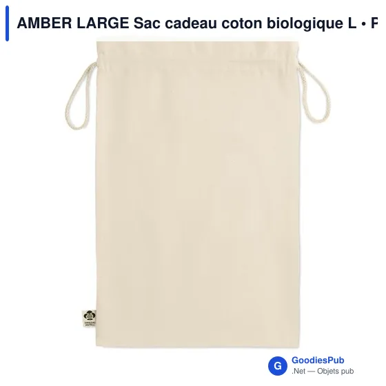 AMBER LARGE Sac cadeau coton biologique L - Image 3