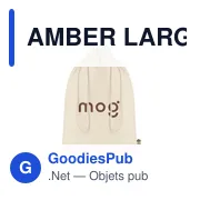AMBER LARGE Sac cadeau coton biologique L - Miniature 4