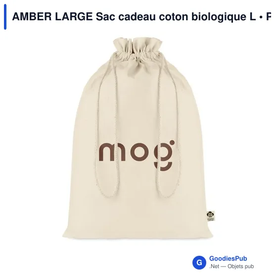 AMBER LARGE Sac cadeau coton biologique L - Image 4