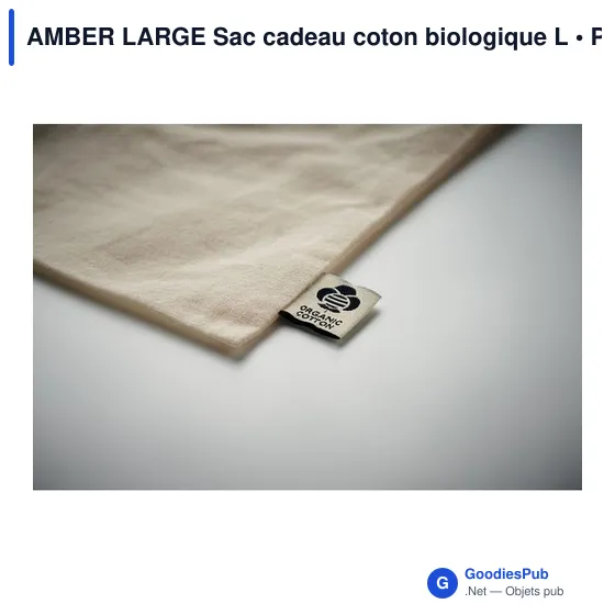 AMBER LARGE Sac cadeau coton biologique L - Image 5