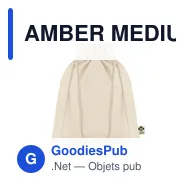 AMBER MEDIUM Sac cadeau coton biologique M - Miniature 1