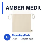 AMBER MEDIUM Sac cadeau coton biologique M - Miniature 3