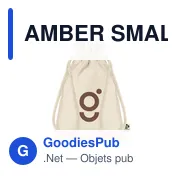 AMBER SMALL Sac cadeau coton biologique S - Miniature 4
