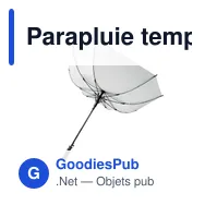 Parapluie tempête personnalisable AMBOLI avec logo - Miniature 3