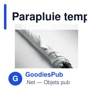 Parapluie tempête personnalisable AMBOLI avec logo - Miniature 4