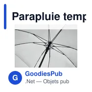 Parapluie tempête personnalisable AMBOLI avec logo - Miniature 5