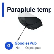 Parapluie tempête personnalisable AMBOLI avec logo - Miniature 10