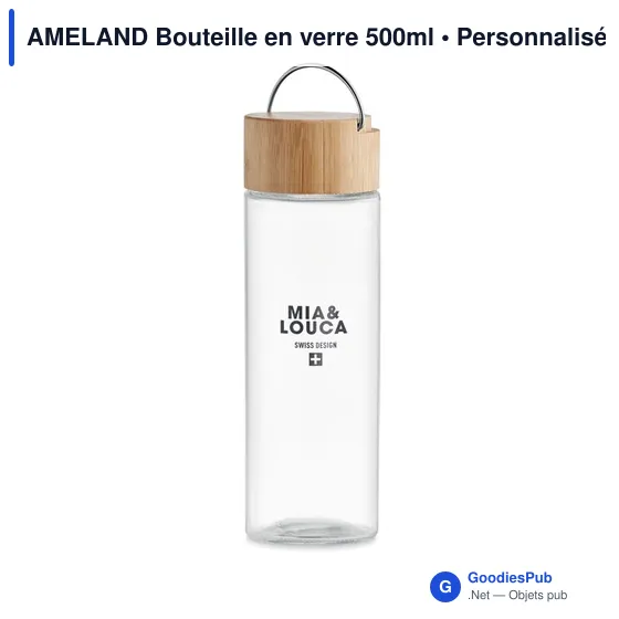 AMELAND Bouteille en verre 500ml - Image 3