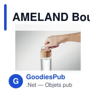 AMELAND Bouteille en verre 500ml - Miniature 4