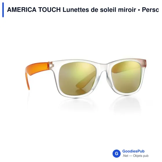 AMERICA TOUCH Lunettes de soleil miroir - Image 8