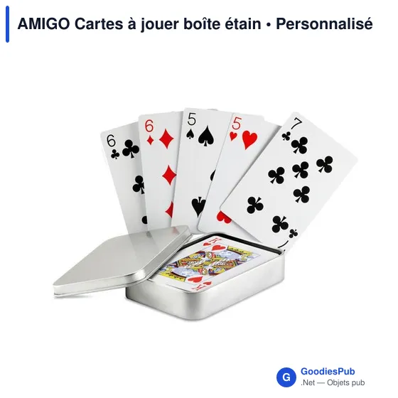 AMIGO Cartes à jouer boîte étain - Image 1