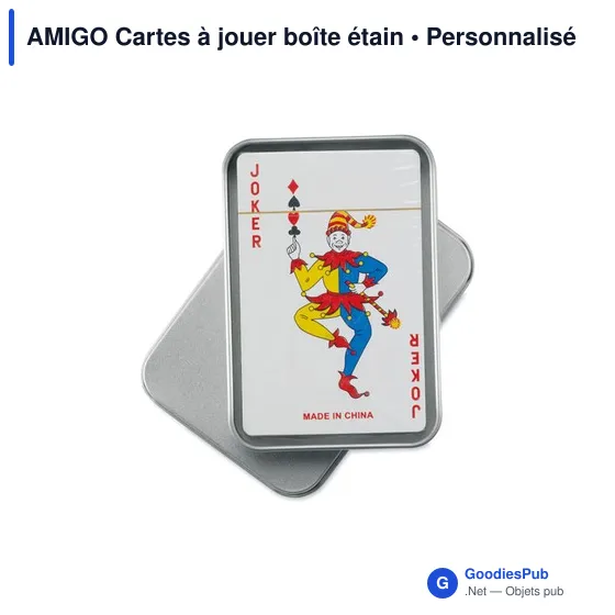AMIGO Cartes à jouer boîte étain - Image 2