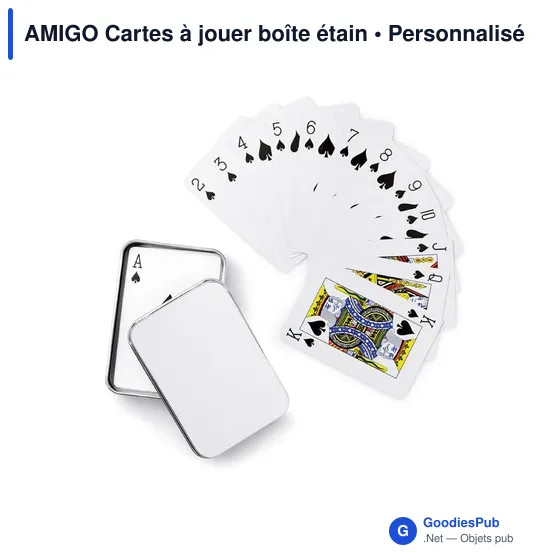 AMIGO Cartes à jouer boîte étain - Image 3