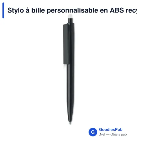 Stylo à bille personnalisable en ABS recyclé avec logo