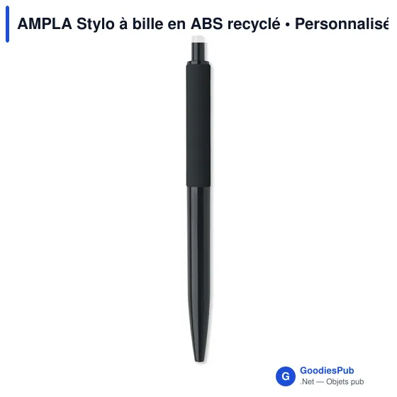 Stylo à bille personnalisable en ABS recyclé avec logo - Image 2