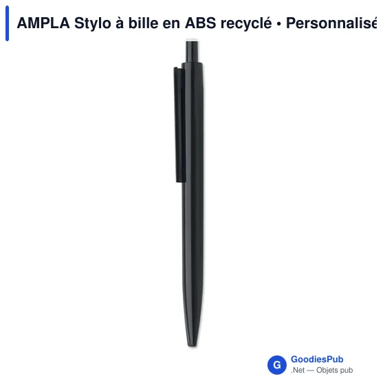 Stylo à bille personnalisable en ABS recyclé avec logo - Image 3