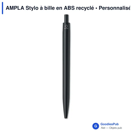 Stylo à bille personnalisable en ABS recyclé avec logo - Image 4