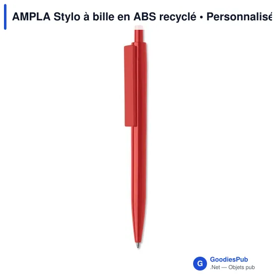 Stylo à bille personnalisable en ABS recyclé avec logo - Image 6