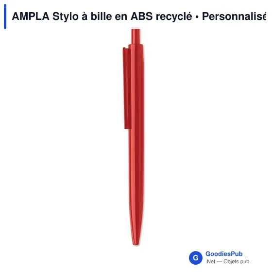 Stylo à bille personnalisable en ABS recyclé avec logo - Image 8