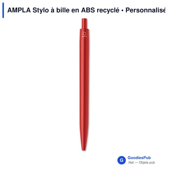 Stylo à bille personnalisable en ABS recyclé avec logo - Image 9