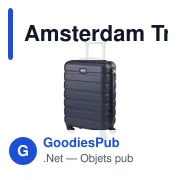 Trolley personnalisable en ABS recyclé avec logo - Amsterdam - Miniature 1
