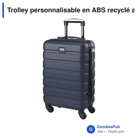 Trolley personnalisable en ABS recyclé avec logo - Amsterdam