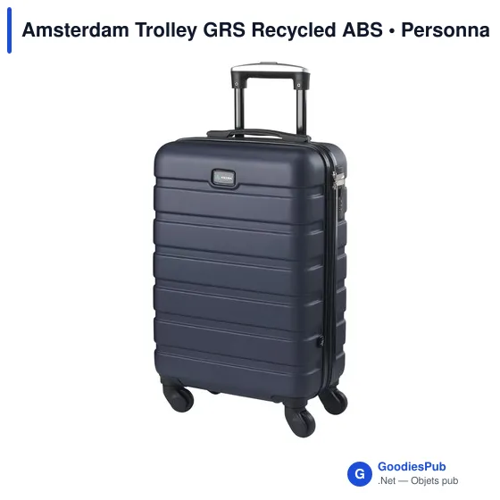 Trolley personnalisable en ABS recyclé avec logo - Amsterdam - Image 1