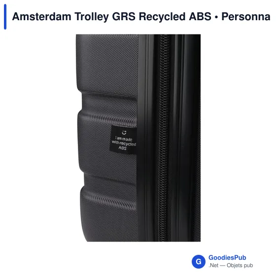 Trolley personnalisable en ABS recyclé avec logo - Amsterdam - Image 11