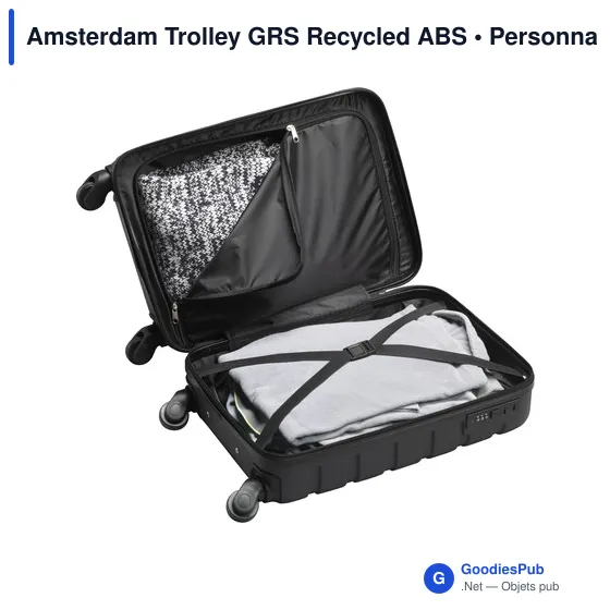 Trolley personnalisable en ABS recyclé avec logo - Amsterdam - Image 12