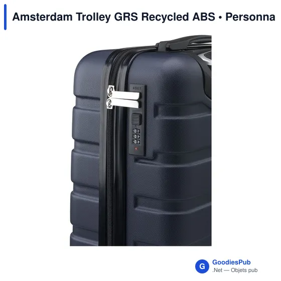 Trolley personnalisable en ABS recyclé avec logo - Amsterdam - Image 3