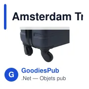 Trolley personnalisable en ABS recyclé avec logo - Amsterdam - Miniature 4