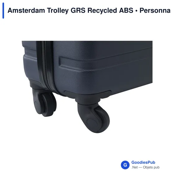 Trolley personnalisable en ABS recyclé avec logo - Amsterdam - Image 4