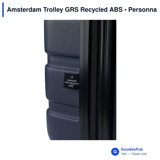 Trolley personnalisable en ABS recyclé avec logo - Amsterdam - Image 5