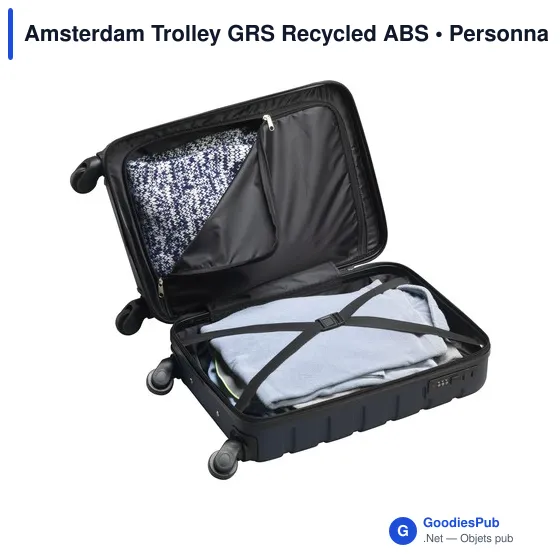 Trolley personnalisable en ABS recyclé avec logo - Amsterdam - Image 6