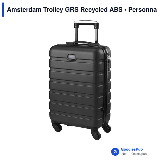 Trolley personnalisable en ABS recyclé avec logo - Amsterdam - Image 7