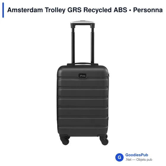 Trolley personnalisable en ABS recyclé avec logo - Amsterdam - Image 8