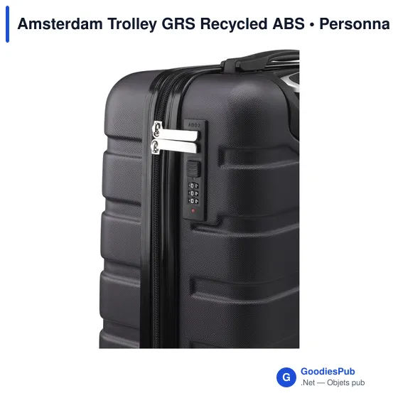 Trolley personnalisable en ABS recyclé avec logo - Amsterdam - Image 9
