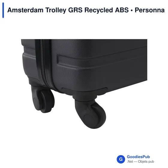 Trolley personnalisable en ABS recyclé avec logo - Amsterdam - Image 10