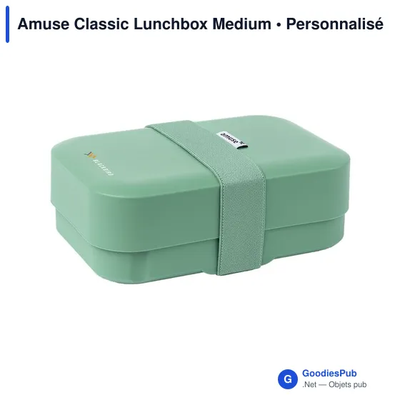 Boîte à déjeuner personnalisable Amuse Classic Lunchbox Medium avec logo - Image 4