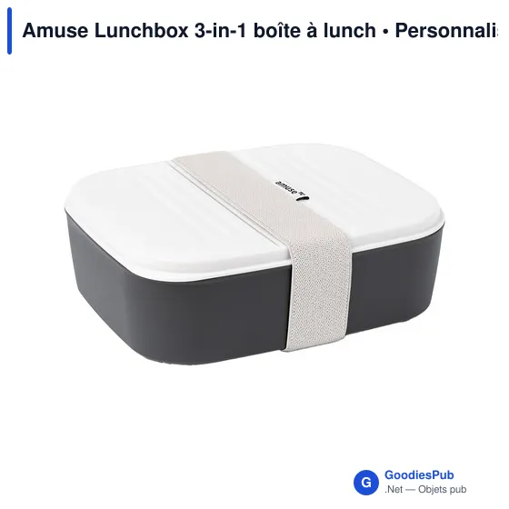 Boîte à lunch personnalisable Amuse Lunchbox 3-in-1 avec logo - Image 3