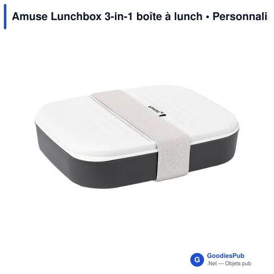 Boîte à lunch personnalisable Amuse Lunchbox 3-in-1 avec logo - Image 4