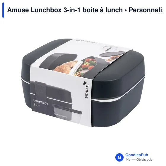 Boîte à lunch personnalisable Amuse Lunchbox 3-in-1 avec logo - Image 5