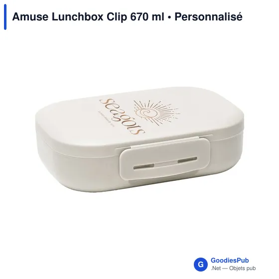 Boîte à déjeuner personnalisable Amuse Lunchbox Clip 670 ml avec logo - Image 1