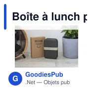 Boîte à lunch personnalisable Amuse en plastique recyclé avec logo - Miniature 1